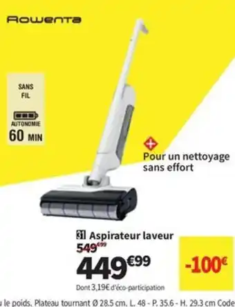 Conforama ROWENTA Aspirateur laveur offre