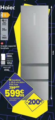 Conforama HAIER Combiné offre