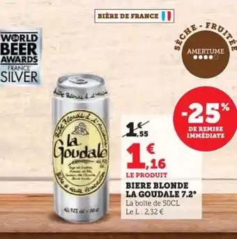 Hyper U LA GOUDALE 7.2° Biere blonde offre