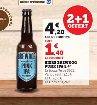 Hyper U BREWDOG PUNK IPA 5.4° Biere offre