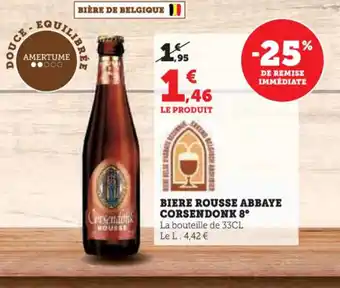 Hyper U CORSENDONK 8° Biere rousse abbaye offre