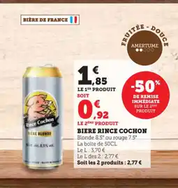 Hyper U RINCE COCHON Biere offre