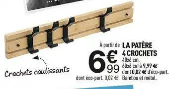 Centrakor La patère 4 crochets offre