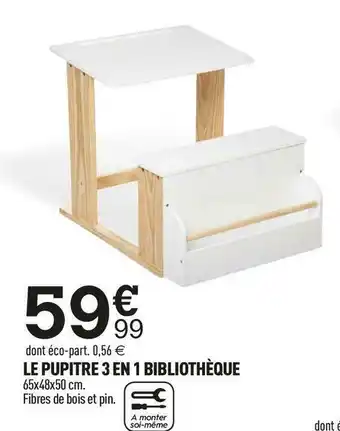 Centrakor Le pupitre 3 en 1 bibliothèque offre