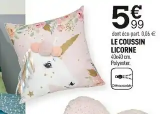Centrakor Le coussin licorne offre