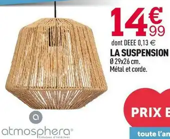 Centrakor La suspension offre