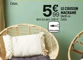 Centrakor Le coussin macramé offre