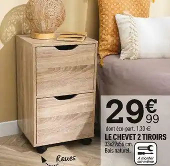Centrakor Le chevet 2 tiroirs offre