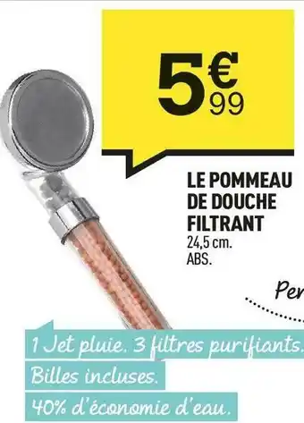 Centrakor Le pommeau de douche filtrant offre