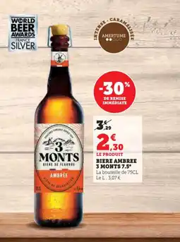 Hyper U 3 MONTS 7.5° Biere ambree offre