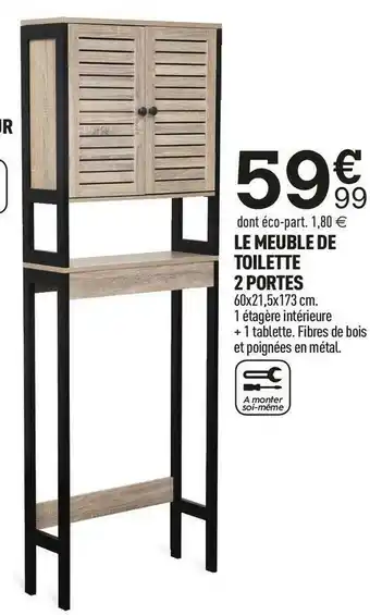 Centrakor Le meuble de toilette 2 portes offre