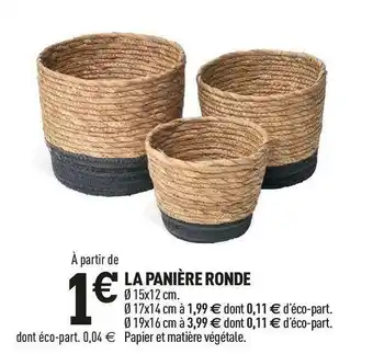 Centrakor La panière ronde offre