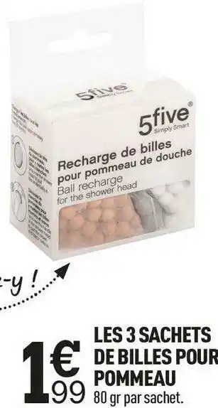 Centrakor Les 3 sachets de billes pour pommeau offre