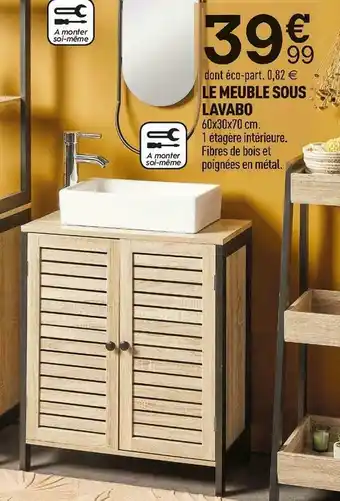 Le meuble sous lavabo