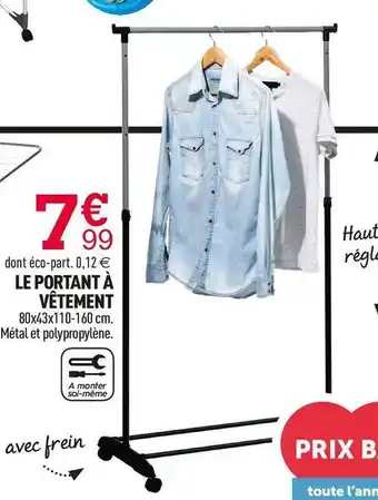 Centrakor Le portant à vêtement offre