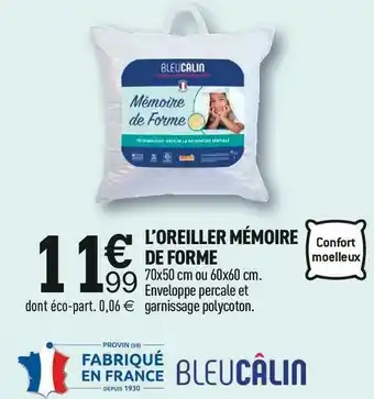 Centrakor L’oreiller mémoire de forme offre
