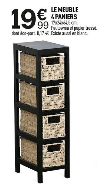 Centrakor Le meuble 4 paniers offre