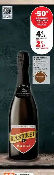 Hyper U KASTEEL ROUGE Biere offre
