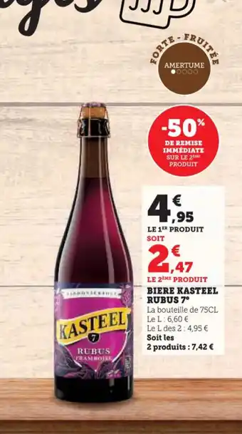 Hyper U KASTEEL RUBUS 7° Biere offre