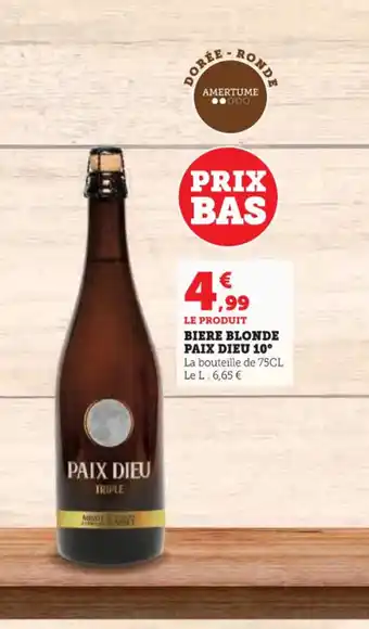Hyper U PAIX DIEU Biere blonde offre