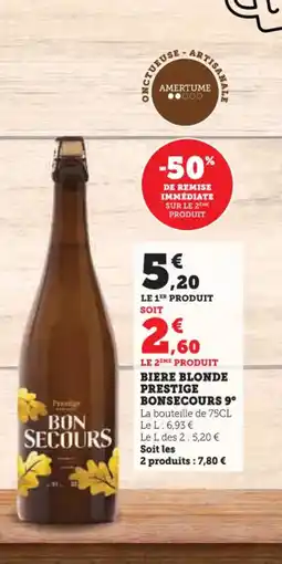 Hyper U PRESTIGE BONSECOURS 9° Biere blonde offre