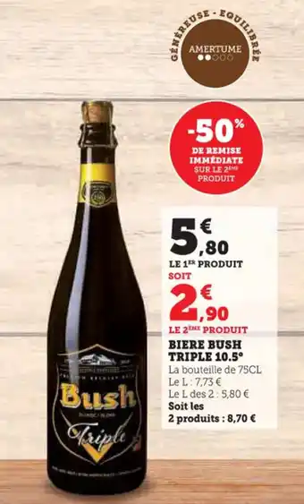 Hyper U BUSH TRIPLE 10.5 Biere offre