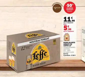 Hyper U ABBAYE DE LEFFE 6.6° Biere blonde offre