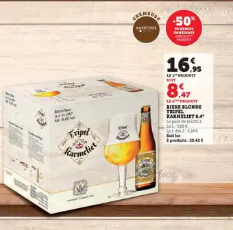 Hyper U TRIPEL KARMELIET 8.4° Biere blonde offre