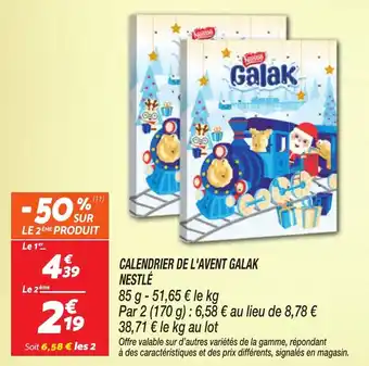 Netto Calendrier de l'avent galak nestlé offre