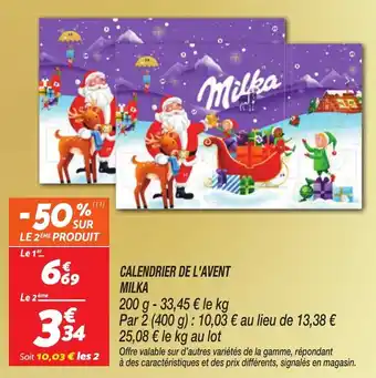 Netto Calendrier de l'avent milka offre