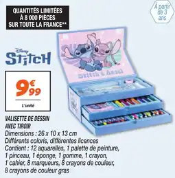 Netto Valisette de dessin avec tiroir offre