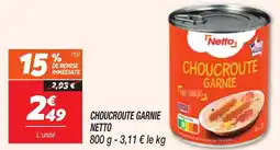 Netto Choucroute garnie netto offre