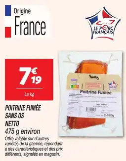 Netto Poitrine fumée sans os netto offre