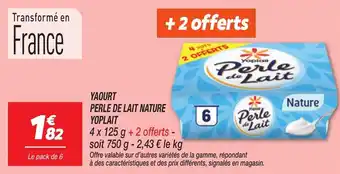 Netto Yaourt perle de lait nature yoplait offre