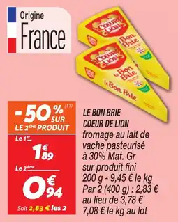 Netto Le bon brie coeur de lion offre