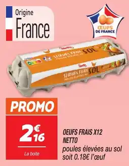 Netto Oeufs frais x12 netto offre