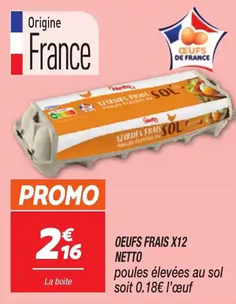 Netto Oeufs frais x12 netto offre