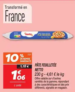 Netto Pâte feuilletée netto offre
