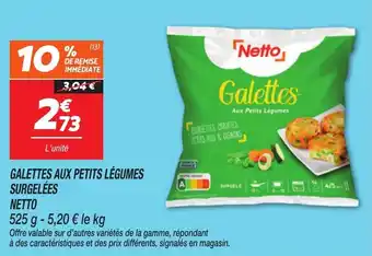 Netto Galettes aux petits légumes surgelées netto offre