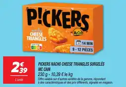 Netto Pickers nacho cheese triangles surgelés mc cain offre