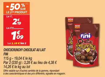 Netto Chococrunchy chocolat au lait fini offre