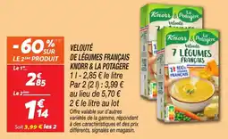 Netto Velouté de légumes français knorr & la potagere offre