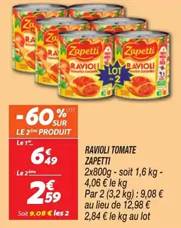 Netto Ravioli tomate zapetti offre
