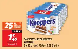 Netto Gaufrettes lait et noisettes knoppers offre