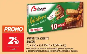 Netto Gaufrettes noisette balconi offre