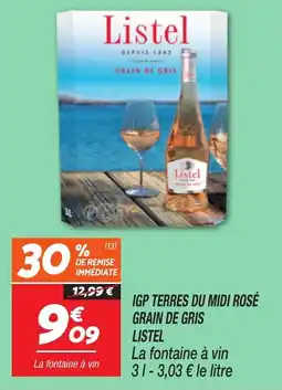 Netto Igp terres du midi rosé grain de gris listel offre
