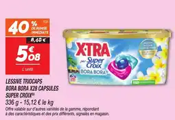 Netto Lessive triocaps bora bora x28 capsules super croix offre
