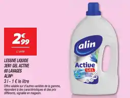Netto Lessive liquide 3en1 gel active 60 lavages alin offre