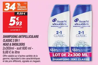 Netto Shampooing antipelliculaire classic 2 en 1 head & shoulders offre