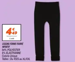 Netto Legging femme fourré infinitif offre